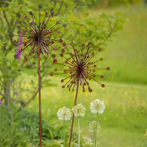 <b>Metal</b> garden <b>stakes</b> yard art supports for outdoor plants durable finish rust resistant weatherproof strong quality - Product Image 1