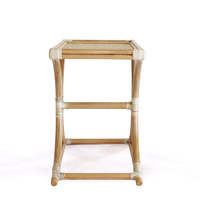 Nouvel arrivage de table basse en rotin fait à la main Table d'angle polyvalente porte-vase à fleurs meubles de salon contemporains