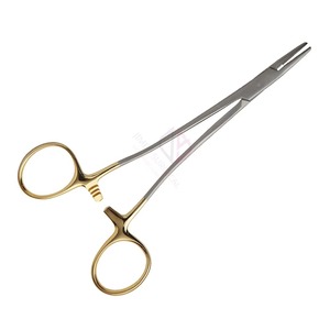 Pinzas quirúrgicas manuales al por mayor de 12 cm, portaagujas Sarot con punta serrada, insertos de carburo de tungsteno, acero inoxidable de alta calidad - Product Image 5