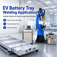 Système de soudage laser à fibre automatique pour la soudure de plateaux de batteries de véhicules électriques, machine robotique pour la fabrication de véhicules à énergie nouvelle