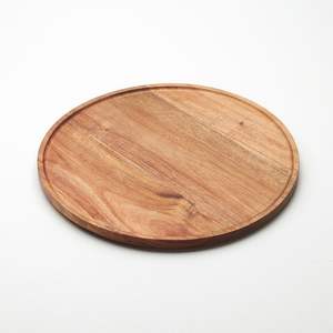 Assiette en bois rustique pour la maison et la cuisine, traditionnelle et pour les fêtes - Product Image 3
