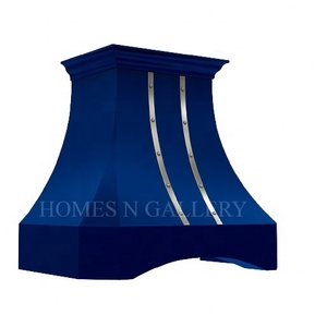 Meilleures ventes : Hotte de cuisine en acier inoxydable personnalisée avec revêtement en poudre bleue, pour ventilation et décoration, compatible four et hotte de cuisson - Product Image 1