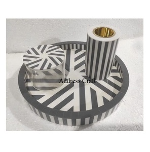 Ensemble de brûleurs d'encens Bakhoor en résine incrustée faits à la main Eid Ramadan Encens Mubkhar Oud Bakhoor Boîte et brûleur Mubkhara au meilleur prix - Product Image 1