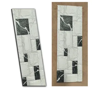 Azulejos de porcelana para paredes internas e externas, azulejos de cerâmica de alta profundidade, design mais recente, 200x600 mm