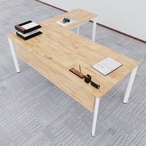 Minimally Designed L-Shaped <b>Desk</b> 180x160cm Oval Concept Assembly HBOV019 - Product Image 1