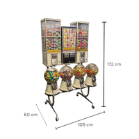 Distributeur automatique COMBO STAND XL - Capsules de jouets, balles rebondissantes, bonbons gélifiés (Reconditionné)