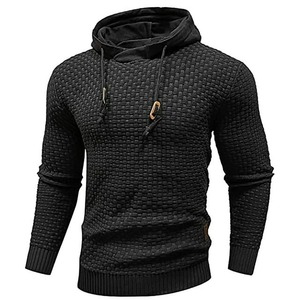 เสื้อมีฮู้ดลายนูนสำหรับผู้ชายเสื้อฮู้ดดรอปไหล่ผ้าเฟรนช์ทรงหลวมใส่เป็น3D จากโรงงาน OEM - Product Image 1