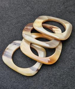 Couleur naturelle véritable corne de buffle naturelle laquée Bracelet corne Bracelet Bracelet cadeau pour femme empilable Bracelet cadeau agate - Product Image 5