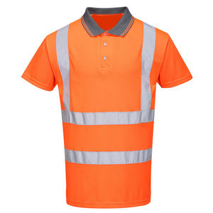 Camiseta Polo de Seguridad Reflectante de Alta Visibilidad de Secado Rápido de Algodón, Poliéster y Elastano, Manga Corta, Ropa de Trabajo, Camiseta de Alta Visibilidad - Product Image 5