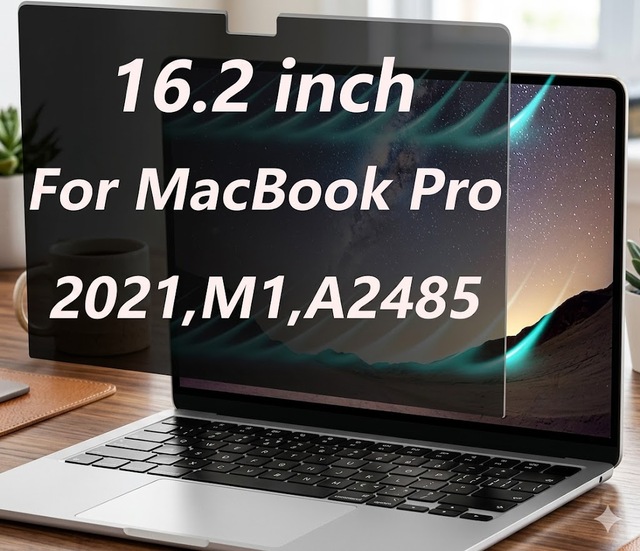 Magnetic Soft PET Privacy Screen Protector with Anti-SPY Feature for MacBook Pro 16.2inch M1 2021 Removable Laptop