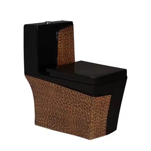 Ustensiles sanitaires décoratifs modernes, double chasse d'eau, commode de toilette, bol une pièce en céramique pour hôtels, villas, toilettes. - Product Image 3