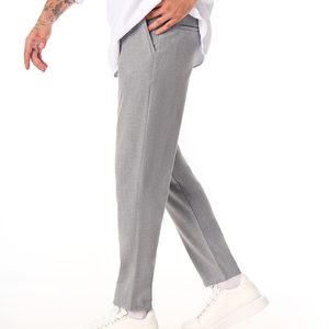 New Trend 2025 Joggers para hombre Pantalones de chándal de mezcla de algodón suave Color gris Personalización de etiqueta privada - Product Image 6