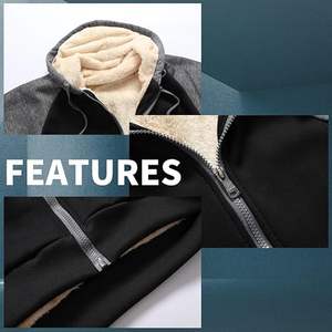 Custom Designed <b>Men's</b> Winter Hoodie with Embroidery Oversized and Comfortable in Solid Colors - Product Image 3