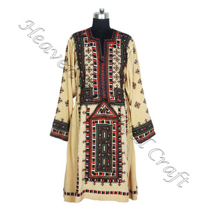 Kuchi Vintage Banjara bohemio túnica superior hecho a mano Balochi monedas vestido-kuchi vintage tribal vestido étnico traje vestido Vintage - Product Image 1