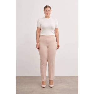 Pantalon large taille haute pour femme avec taille élastique, infroissable, coupe ample d'été - Product Image 1