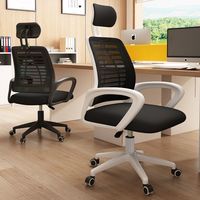 Chaise d'ordinateur ergonomique de style moderne en maille pliable pour économiser de l'espace pour les petits appartements de bureau à domicile tournant