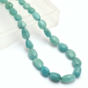 Grandidierite 7x9mm-12x18mm Cuentas de pepitas lisas Grandidierita natural Piedra preciosa Fancy Oval Tumbled Beads para joyería - Product Image 3