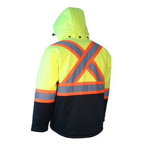 เสื้อแจ็คเก็ตนิรภัยแบบซอฟต์เชลล์กันน้ำ/กันลม ดีไซน์ใหม่ ขายดี พร้อมแถบสะท้อนแสง - Product Image 4