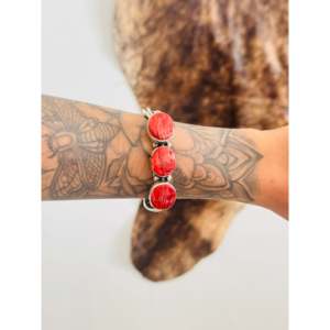 Virginia Sandoval Spiny Oyster & Sterling Silver Fashion Cuff Bracelet - Product Image 1