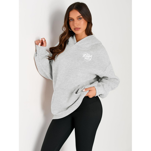 Sudadera con capucha de manga larga con estampado de abullonado de gran tamaño para mujer, trajes de invierno - Product Image 2