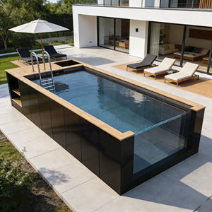 Piscina de fibra de vidrio estilo contenedor, instalación rápida para patio trasero pequeño, piscina spa, piscina exterior tipo contenedor - Product Image 6