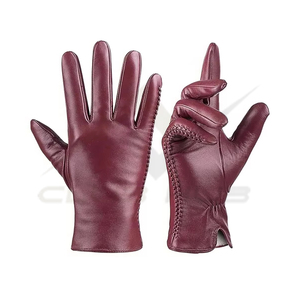 Cómodos guantes de cuero cálidos de invierno hasta la muñeca impermeables transpirables antideslizantes pantalla táctil Durable cocina al aire libre conducción - Product Image 6