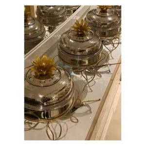 Cazuela de Metal Chaffing Dish elegante boda contenedor de comida olla exhibición decoración para decoración de Ramadán - Product Image 1
