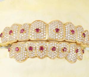 2024 Vintage Provence personnalisé Grillz 10k or massif dents gril diamant poussière Moissanite à la mode fête cadeau décoration pour hommes - Product Image 6