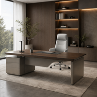 Chaise de bureau ergonomique de direction en cuir véritable, dossier haut, confortable, moderne, vente en gros