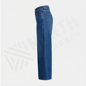 Premium Rate High Quality <b>Women's</b> Mid Rise Dark Washed Denim Pants Casual Wear Tinted <b>Baggy</b> Loose Customized Color <b>Jeans</b> Winter - Product Image 2