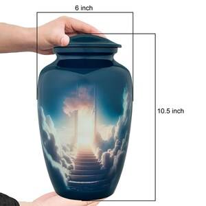 Modern <b>Memorial</b> Pets Cremation Urns for Cats/<b>Dogs</b> Funeral Ashes Metal Aluminum Handmade 3-4L Capacity - Product Image 3