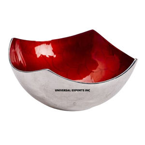 Tazón de Chocolate con Acabado Rojo y Plateado, Forma Personalizada, Tazón de Dulces de Lujo, Venta al por Mayor, Nuevo Tazón de Chocolate - Product Image 1