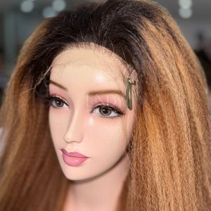 Perruques de couleur de surbrillance à texture droite Yaki de haute qualité de cheveux humains vietnamiens - Product Image 6