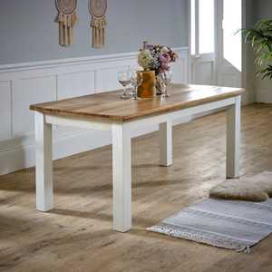 Bianco Solid Mango <b>Wood</b> <b>White</b> <b>Dining</b> <b>Table</b> 170Cm - Product Image 1