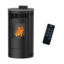 Poêle à granulés de bois moderne autoportant 8KW en acier avec télécommande pour salon intérieur - Product Image 2