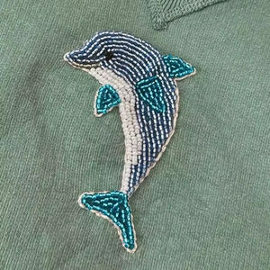 Breloques de sac à main tendance avec perles de rocaille brodées, fleurs et logo personnalisé - Product Image 6