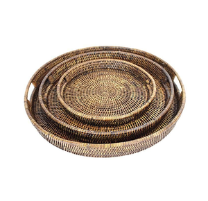 Rattan Serving Tray Natural Decorative Tray Customized Handmade Top Quality Rattan Tray - Product Image 1