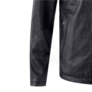 Diseña tu propia chaqueta de cuero de moda de alta calidad para hombre al mejor precio, chaqueta de cuero de manga larga. - Product Image 3