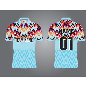 Cómodos pantalones de tela de punto de poliéster 100% pantalones para adultos jugadores de críquet media manga cuello camiseta uniforme - Product Image 1