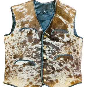 Meilleure qualité prix raisonnables gilet en cuir de vachette pour hommes nouveau dernier design gilet en cuir de vachette de vélo pour hommes pour adultes - Product Image 1