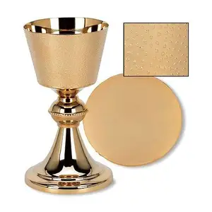 玫瑰金电镀优质圣杯，用于饮用教堂器皿圣基督教配件，价格最低