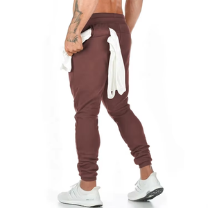 High Quality Athlete Pants Cross Pockets Style <b>Skinny</b> <b>Fit</b> <b>Jogger</b> Pant's Men's Thick Cotton Custom Sweatpants - Product Image 2