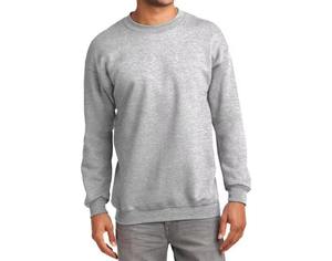 Venta al por mayor 350gsm cuello redondo Unisex algodón sudadera de gran tamaño bordado cuello redondo hombres en blanco O cuello sudadera - Product Image 2