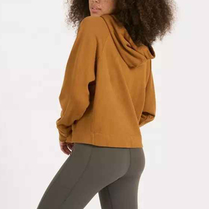 Sudadera con capucha de color liso para mujer, ropa de calle personalizada, Jersey - Product Image 6