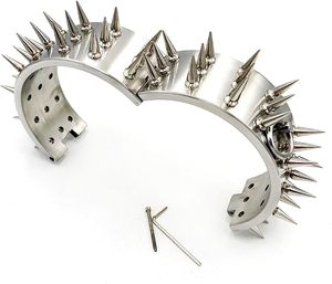 ปลอกคอโลหะแบบ BDSM พร้อมหนามแหลม ปลอกคอสำหรับคนชอบของหนักแน่น - Product Image 1