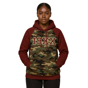 DST Delta Camo เสื้อมีฮู้ดแขนเสื้อแบบแร็กแลนผ้าคอตตอนผสมกับเสื้อผ้าสมาคมสตรีชาวกรีกในปีที่ก่อตั้งปีที่9 - Product Image 1