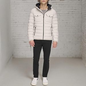 Water Resistant Performance Stretch Hooded Puffer <b>Jacket</b> For <b>Men</b>. - Product Image 5