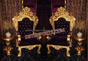 Sillas Mandap de boda de madera talladas a mano con estilo, sillas Mandap Vidhi de boda india especial, sillas Mandap de boda tradicional - Product Image 2