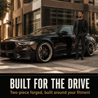 Jantes forgées noires à huit branches avec lèvre argentée, 2 pièces, 18 19 20 21 pouces, 5x112 5x114.3 5x120 BMW 320i
