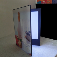 Buku Menu Kulit Premium Dua Halaman untuk Hotel & Restoran Mewah, Cetak UV Kustom dengan LED